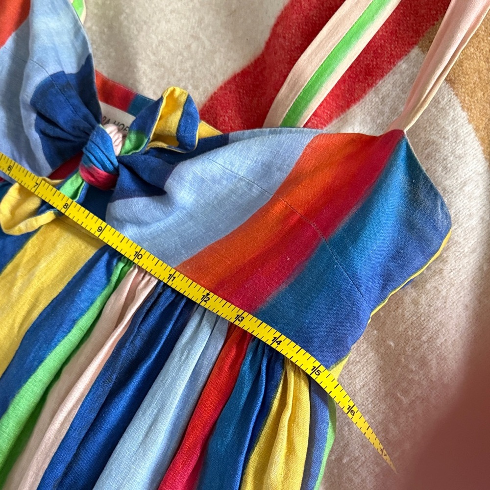 Mara Hoffman Rainbow Stripe Linen Sundress – Size 4 - Picture 5 of 6